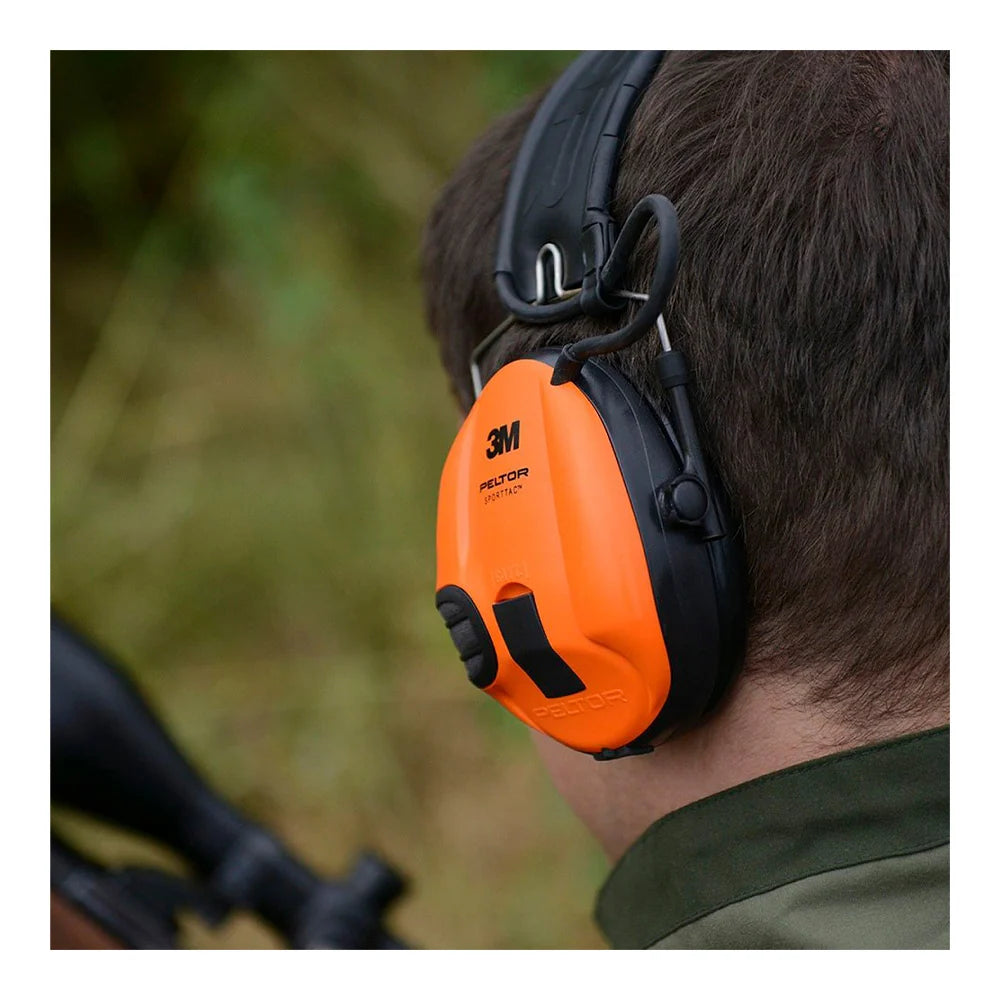 3M Peltor - SportTac Høreværn 26dB // Grøn/Orange Kopper-4-XtraGrej