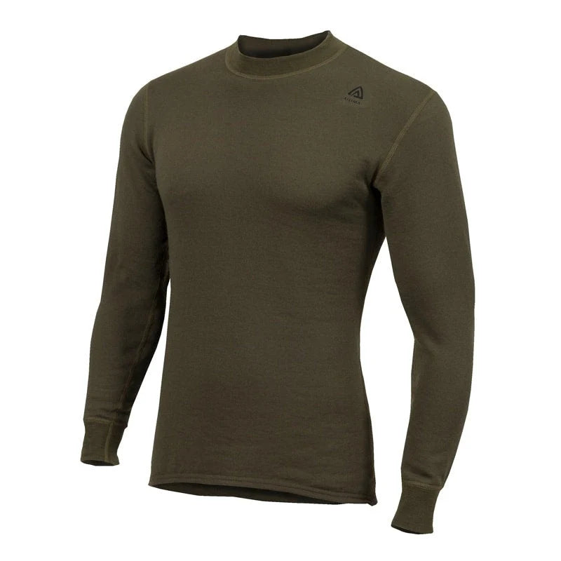 Aclima - HotWool 230g Unisex Crew Neck Uldtrøje // Olivengrøn-2-XtraGrej