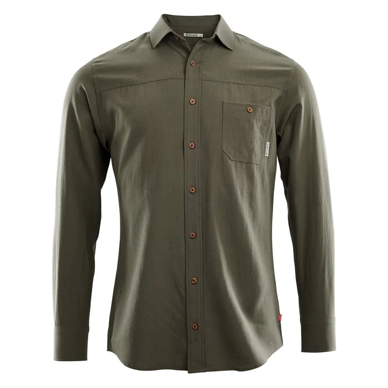 Aclima - LeisureWool Woven Herre Uldskjorte // Sort-3-XtraGrej