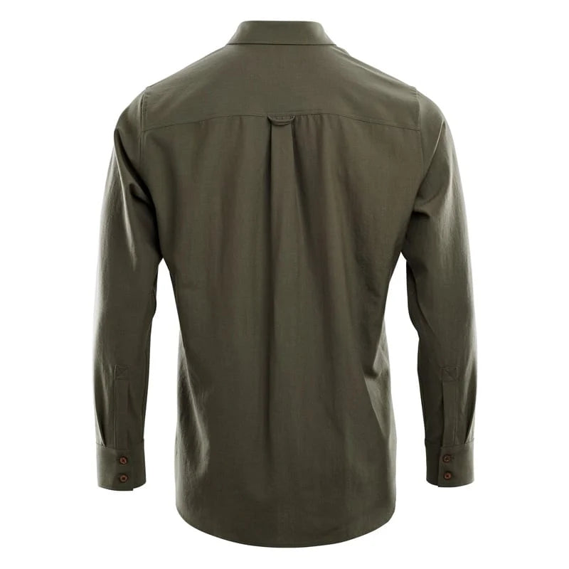Aclima - LeisureWool Woven Herre Uldskjorte // Sort-5-XtraGrej