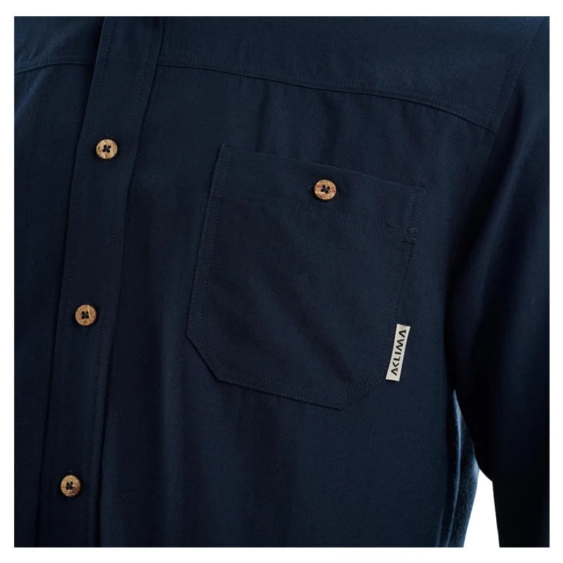 Aclima - LeisureWool Woven Herre Uldskjorte // Sort-7-XtraGrej