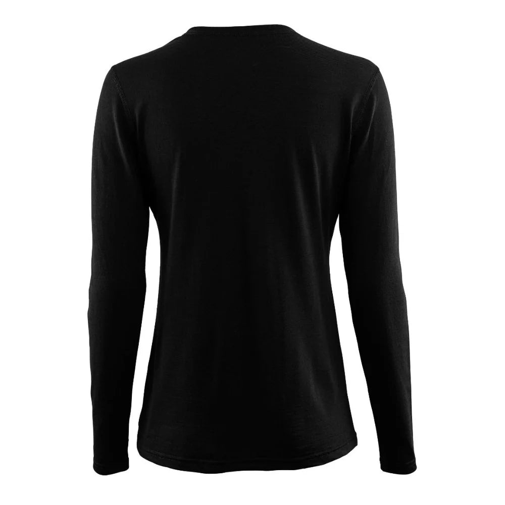 Aclima - LightWool Undershirt Langærmet Dame Trøje // Sort-2-XtraGrej