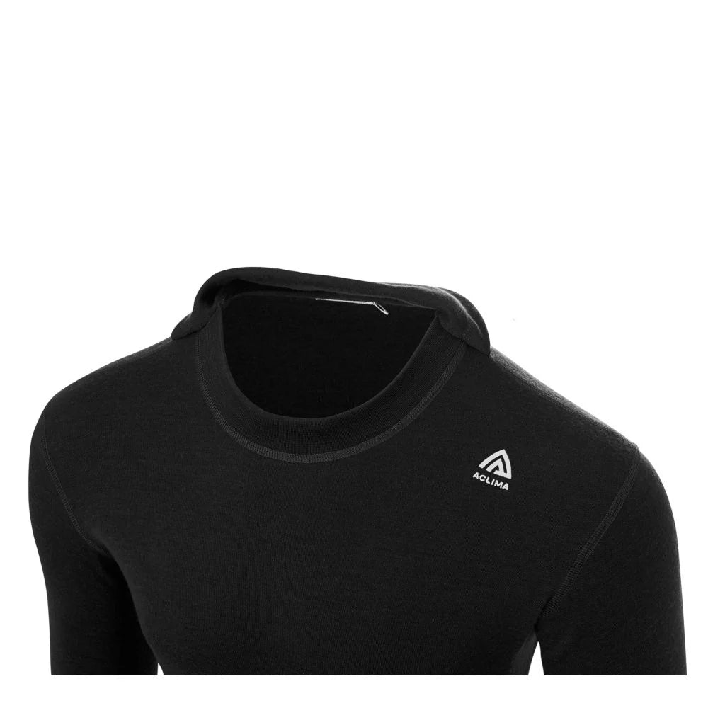 Aclima - WarmWool 200g Herre Hoodsweater V2 // Sort-3-XtraGrej