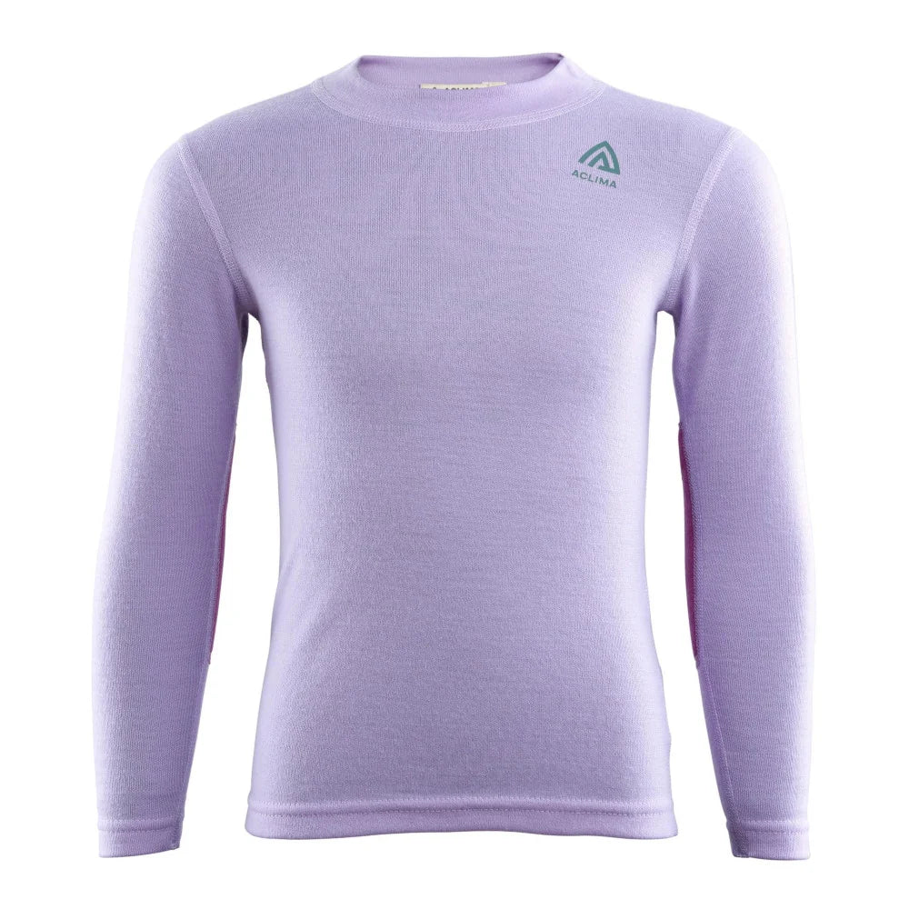 Aclima - WarmWool Børnetrøje // Lilla / Pink-1-XtraGrej