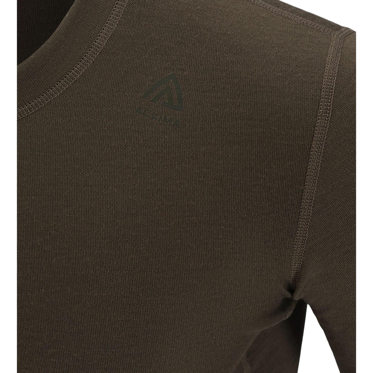 Aclima - WarmWool Crewneck Herre // Olivengrøn-4-XtraGrej