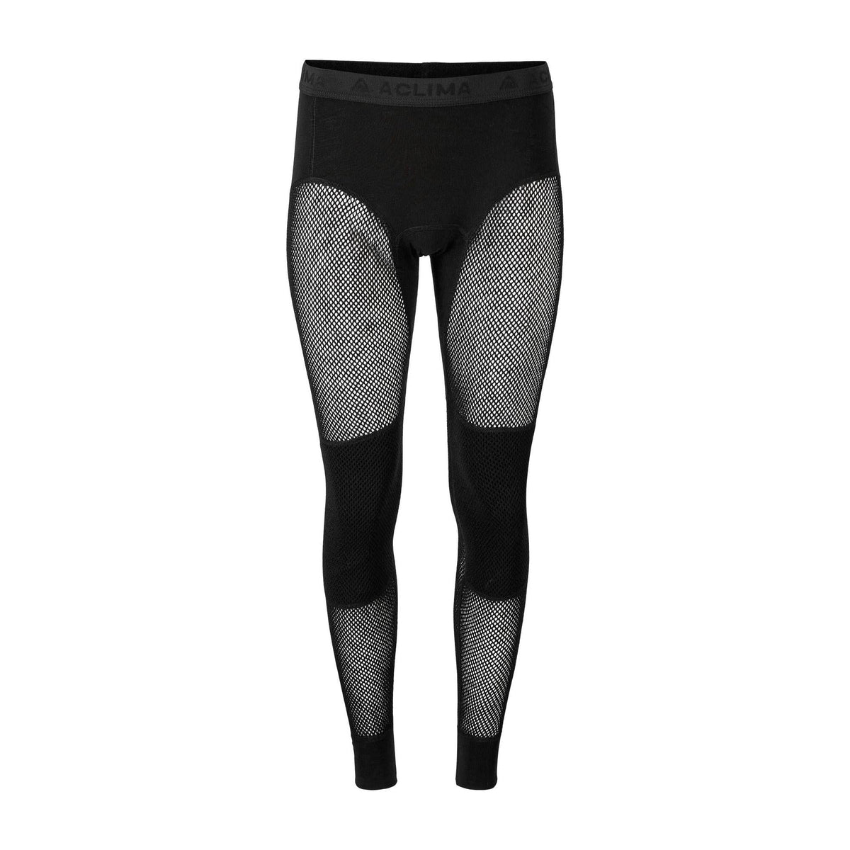 Aclima - WoolNet 120g Dame Lange Underbukser // Sort-1-XtraGrej