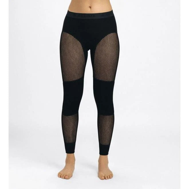 Aclima - WoolNet 120g Dame Lange Underbukser // Sort-4-XtraGrej