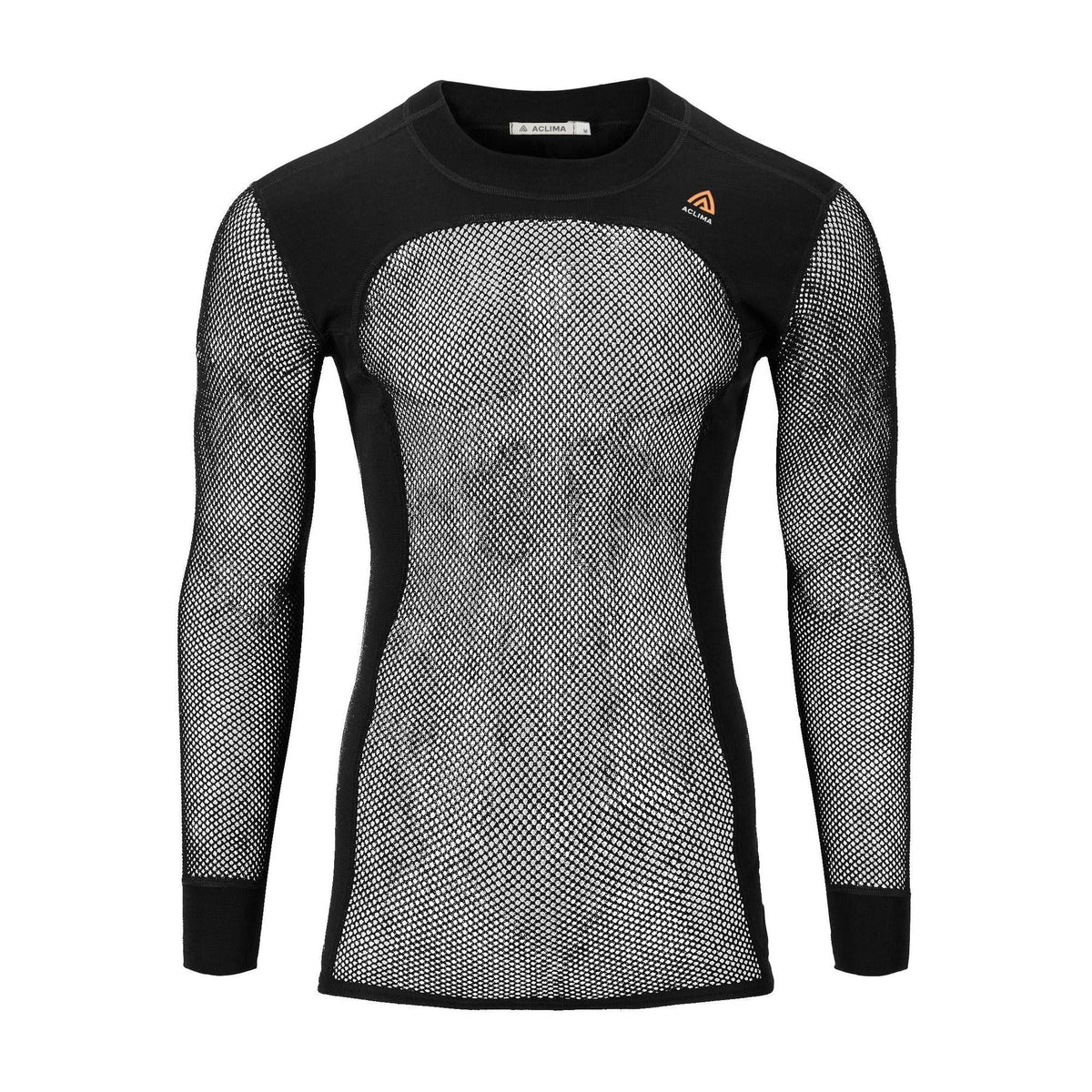 Aclima - Woolnet 120g Herre Crew Neck Uldtrøje // Sort fra Aclima - billede nr. 1 hos GrejFreak.dk