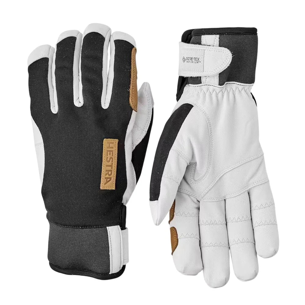 Hestra - Ergo Grip Active Wool Terry 5-Finger Handske // Black/Offwhite-1-XtraGrej
