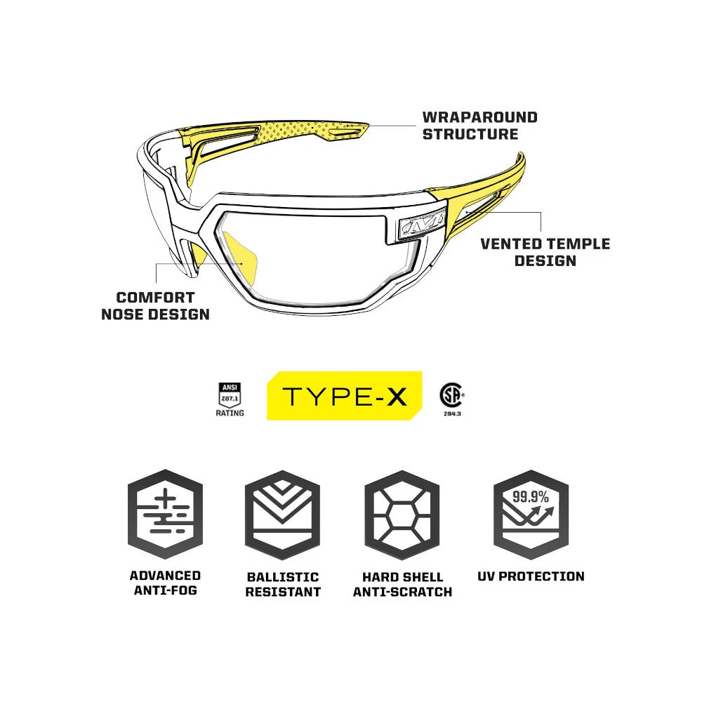 Mechanix Wear - Type X Briller (Klart Glas)-6-XtraGrej