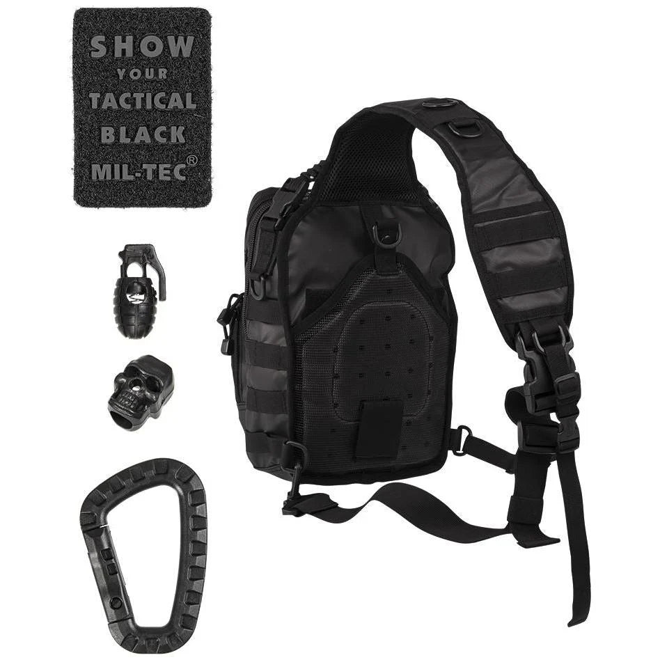 Mil-Tec - One Strap Assault Pack Small // Tactical Black-2-XtraGrej