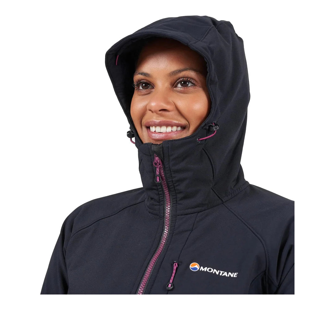 Montane - Krypton Dame Softshell Hoodie // Sort-4-XtraGrej