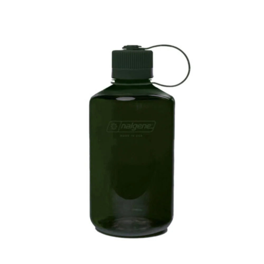 Nalgene - Narrow Mouth Sustain Drikkeflaske 475ml // Mørkegrøn-1-XtraGrej