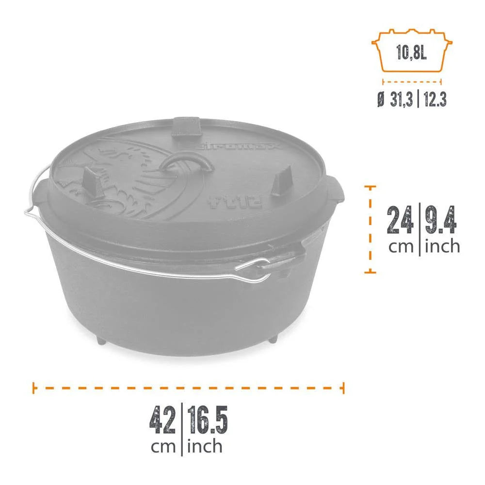 Petromax - Dutch Oven ft12 Støbejernsgryde 10,8L-3-XtraGrej