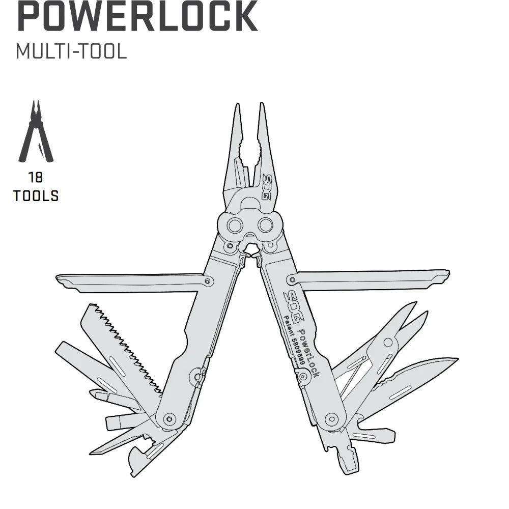 SOG Knives - PowerLock EOD Multi-Tool m. Nylon Etui-12-XtraGrej
