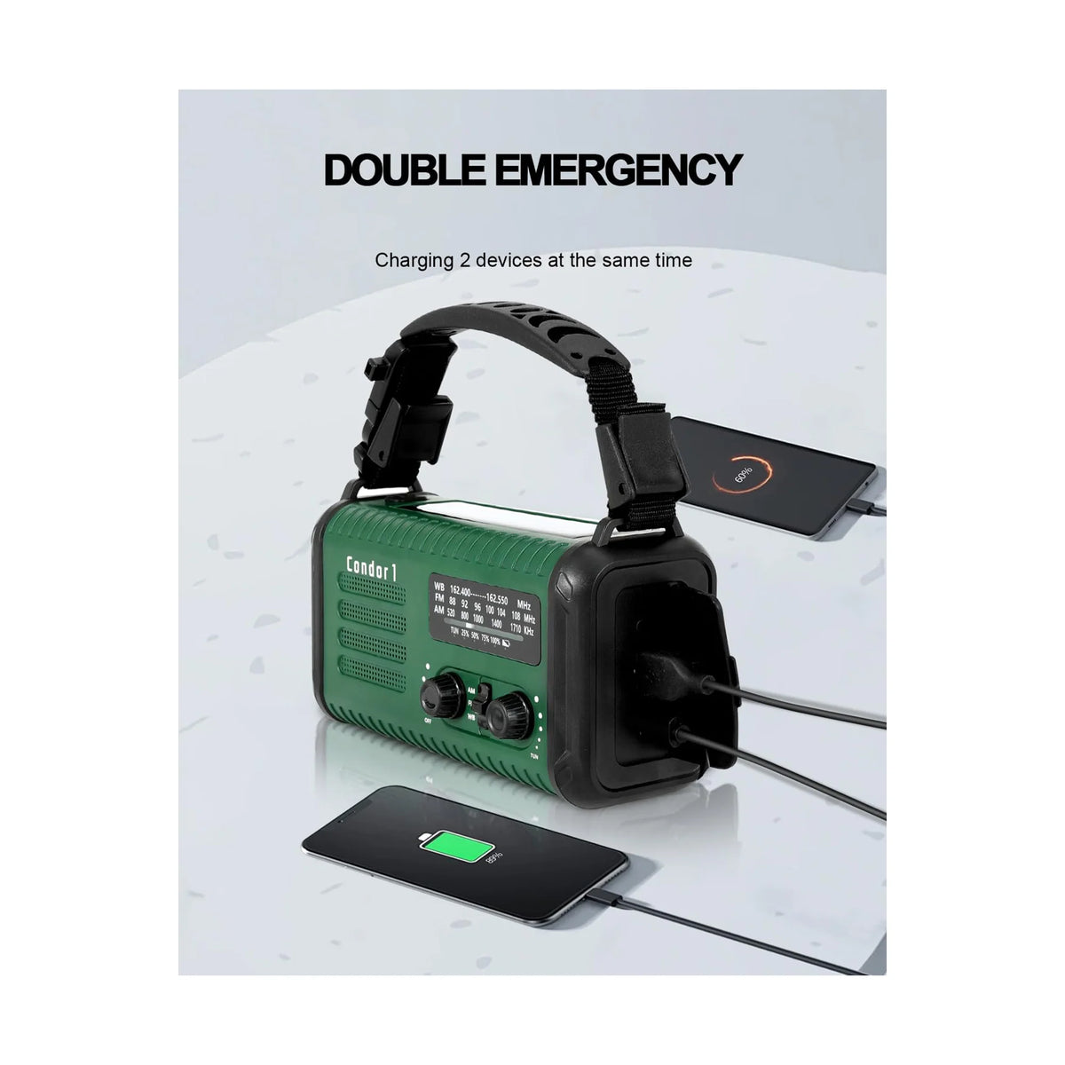 Sunny Hiker - Nødradio m. Powerbank 20.000 mAh-7-XtraGrej