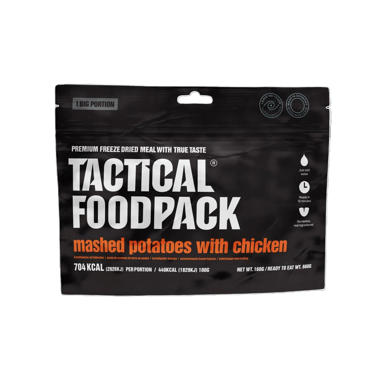 Tactical Foodpack - Kartoffelmos med Kylling - Stor Portion, 704 Kcal-1-XtraGrej