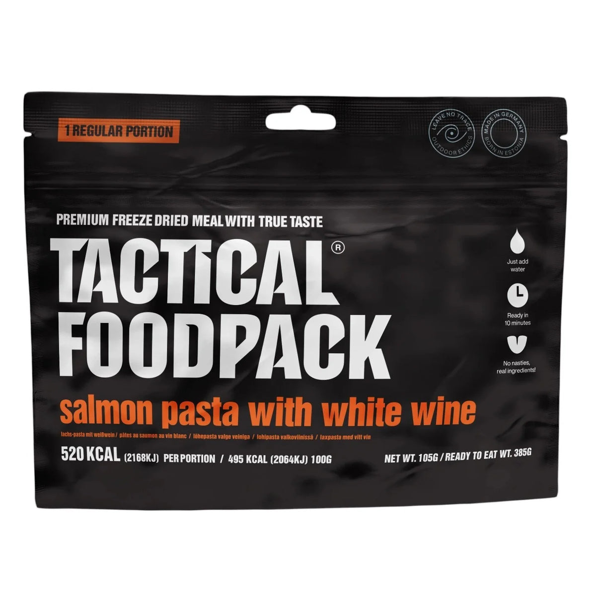 Tactical Foodpack - Pasta Med Laks i Hvidvinssauce, 520 Kcal-2-XtraGrej