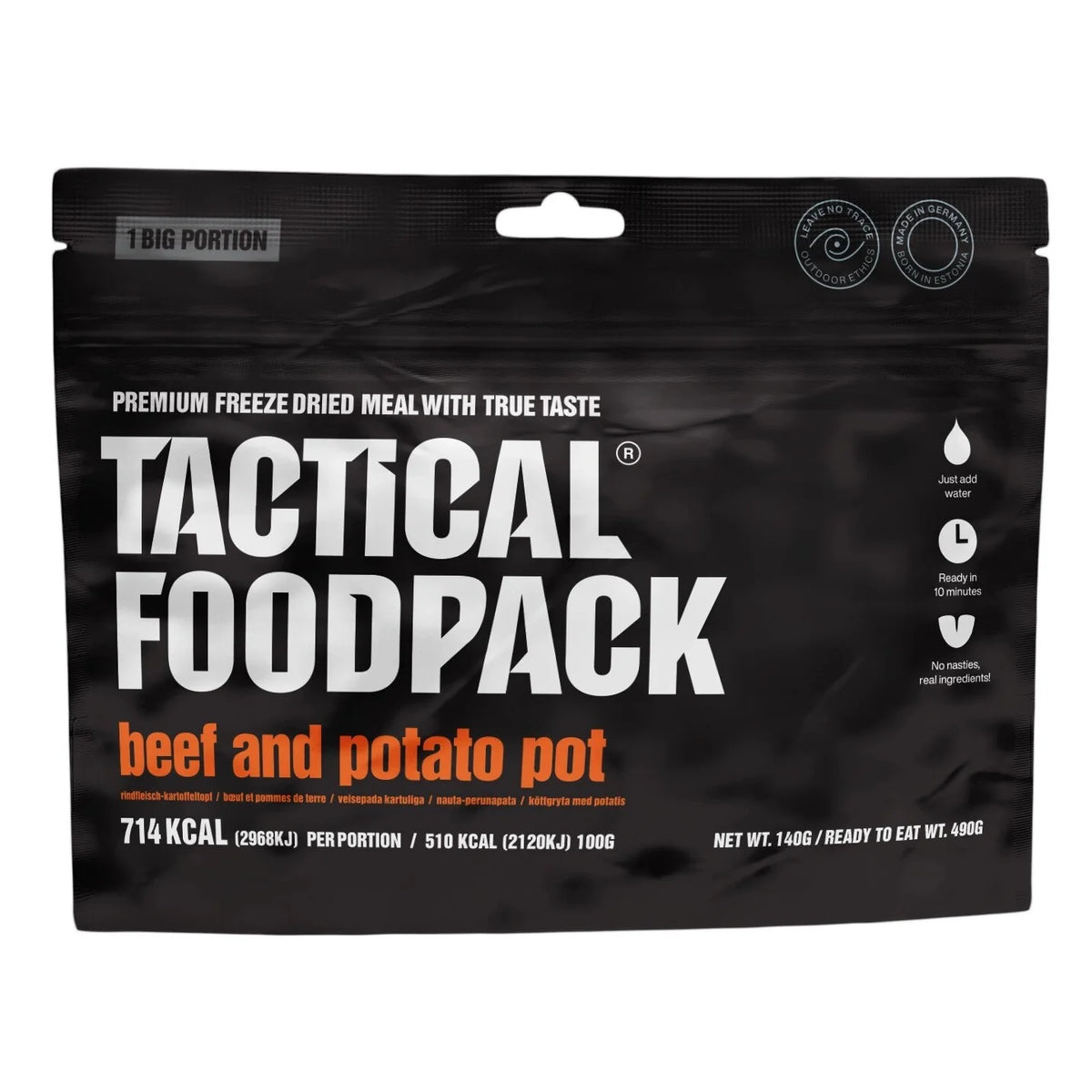 Tactical Foodpack - Stuvning Med Oksekød Og Kartoffel - Stor Portion