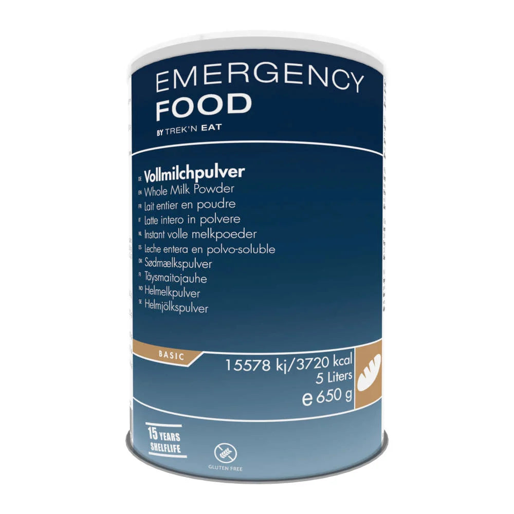 Trek'n Eat - Emergency Food Instant Sødmælkspulver, 5 Liter, 650g (15 års holdbarhed)-1-XtraGrej