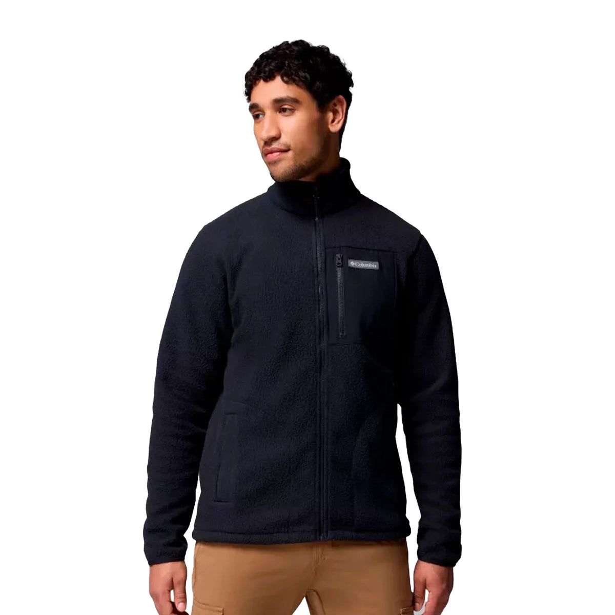 Columbia - Jasper Ridge Pebbled Full Zip Herre fleece // Sort-1-XtraGrej