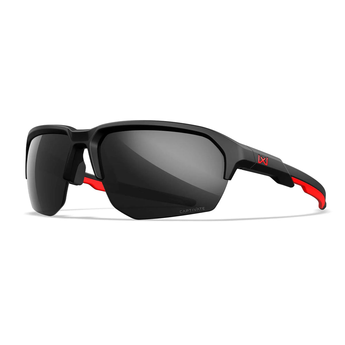 Wiley X - JAKL Captivate Solbriller // Black Mirror - Matte Black/Red Frame-1-XtraGrej