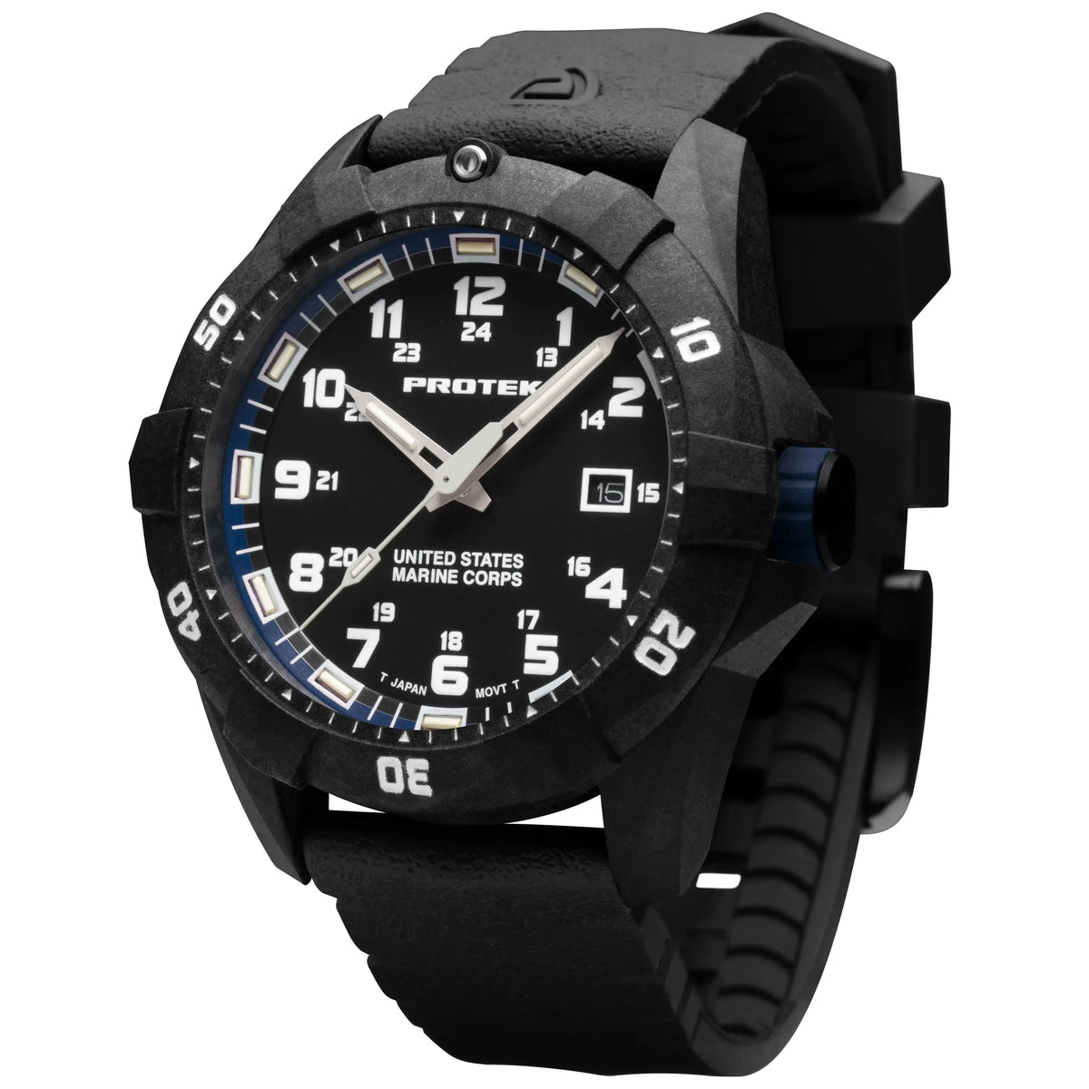 ProTek - PT1013 USMC 42 mm Outdoor Ur // Sort & Blå fra ProTek - billede nr. 2 hos GrejFreak.dk