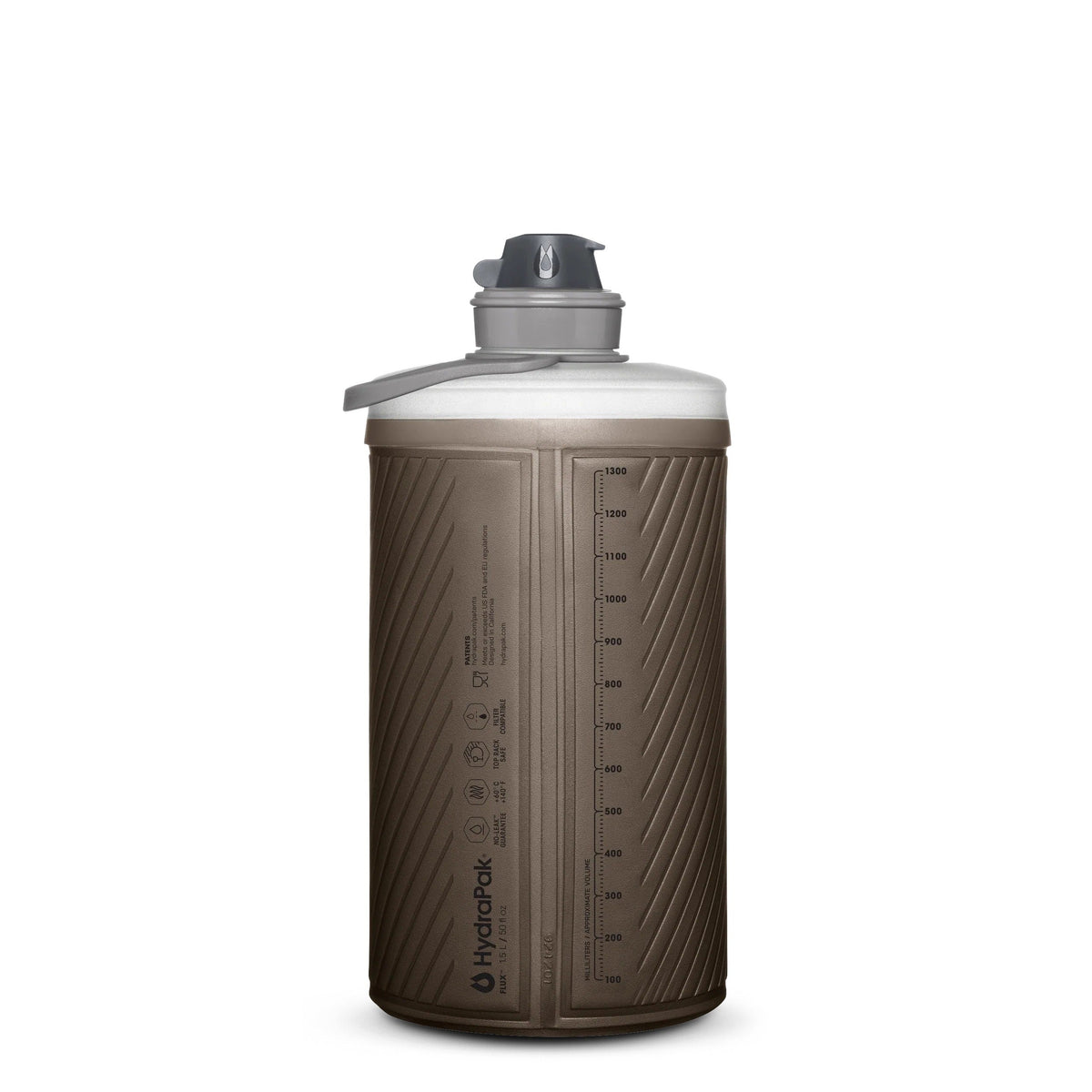 Hydrapak - Flux Vandflaske 1,5L // Mammoth Grey fra Hydrapak - billede nr. 3 hos GrejFreak.dk