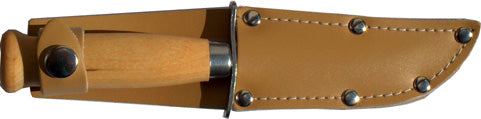 Spejderkniv med læderskede - 85 mm