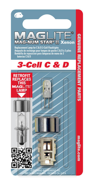 Maglite uppgraderingskit Xenon-lampa - 3-Cell