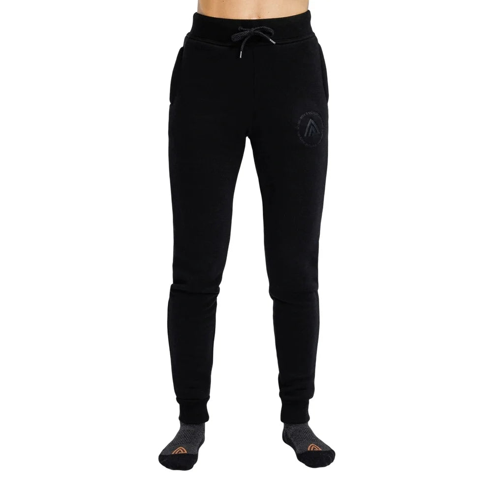 Aclima - FleeceWool Dame Joggingbukser // Jet Black-1-XtraGrej