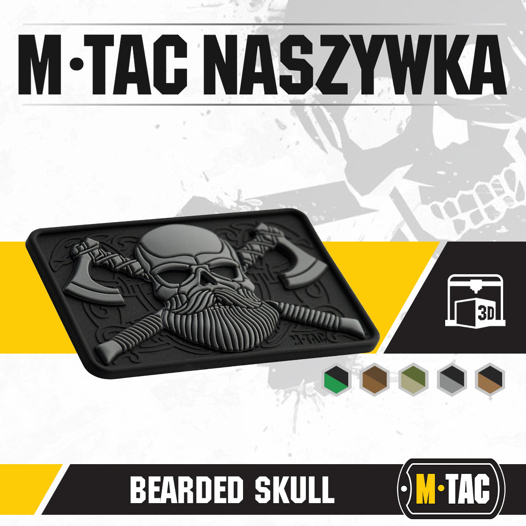 M-tac skäggig dödskalle 3d pvc