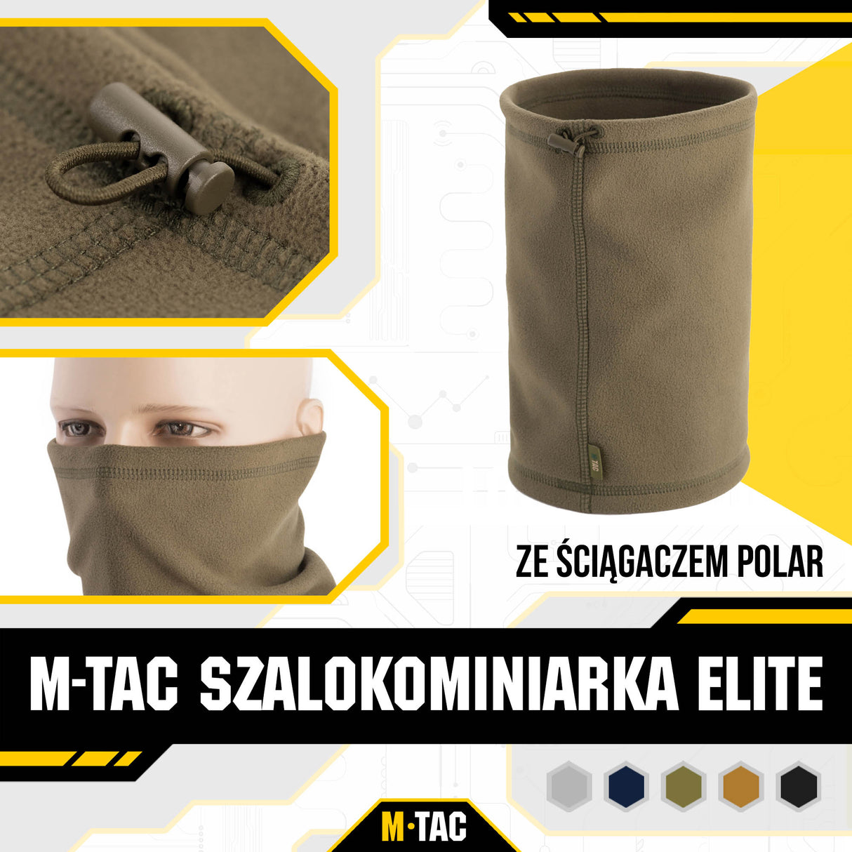 M-Tac fleecehalsvärmare 1/2 med dragsko (270g/m2)