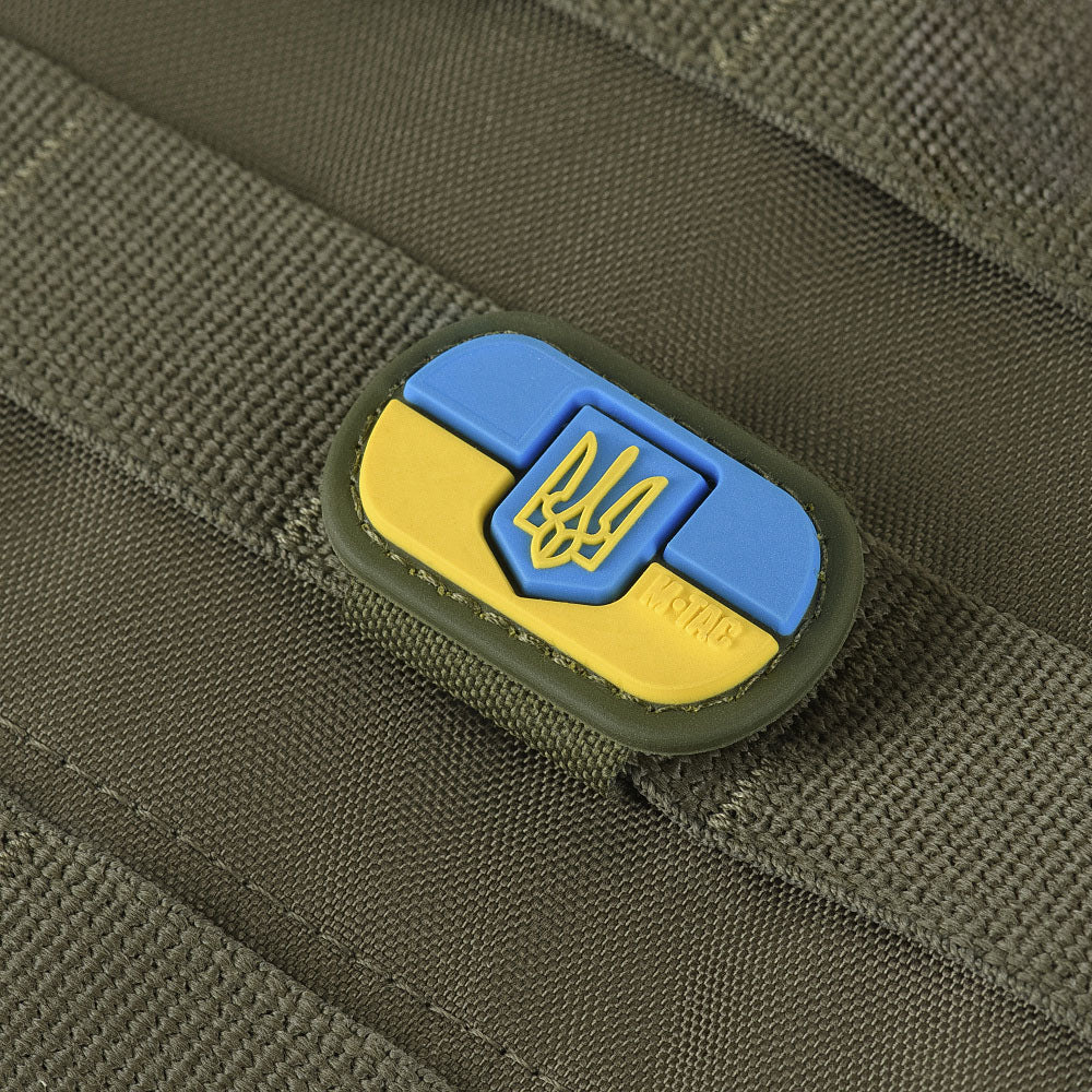 M-Tac MOLLE-patch ukrainsk flagga med vapensköld PVC