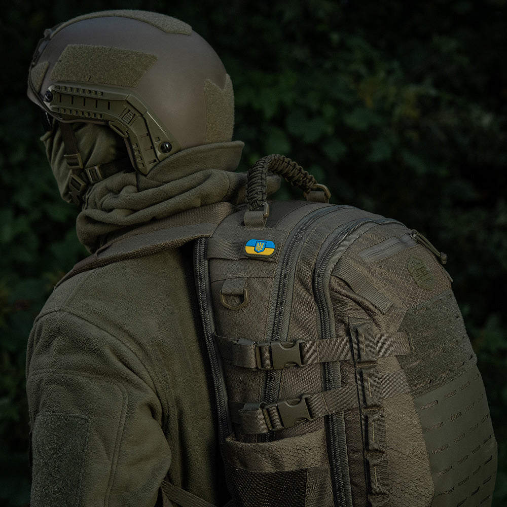 M-Tac MOLLE-patch ukrainsk flagga med vapensköld PVC