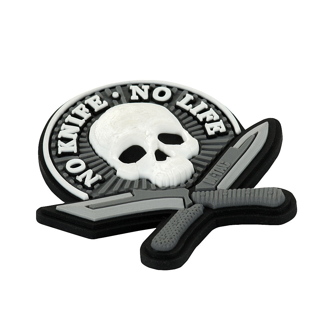 M-Tac patch No Knife - No Life 3D PVC svart och vit