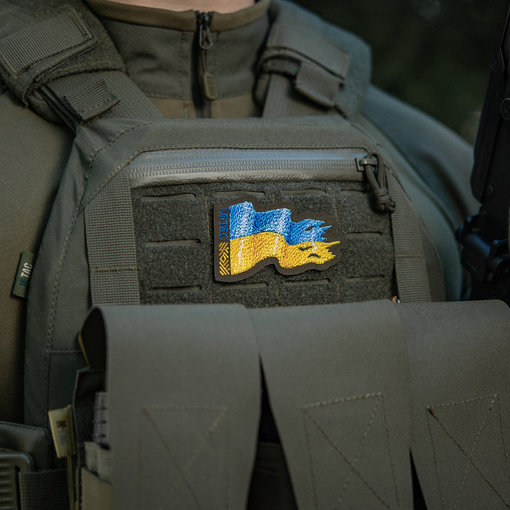 M-Tac Patch Ukrainas stridsflagga (broderi)
