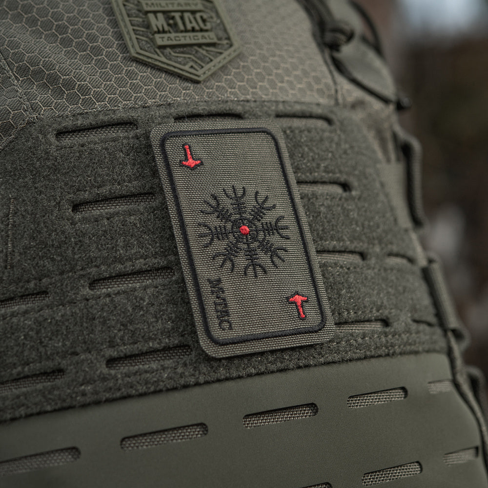 M-Tac patch karta Hjälm av skräck (brodyr)