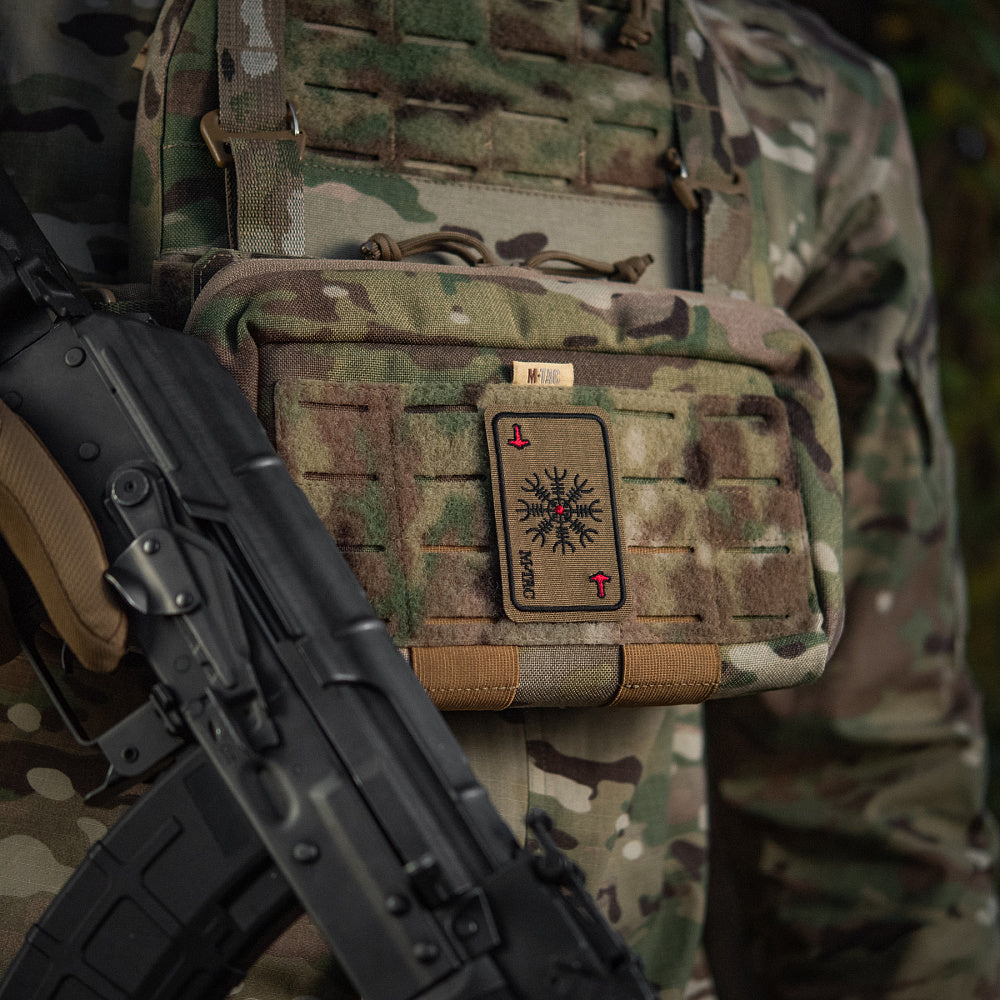 M-Tac patch karta Hjälm av skräck (brodyr)