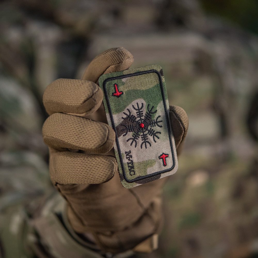 M-Tac patch karta Hjälm av skräck (brodyr)