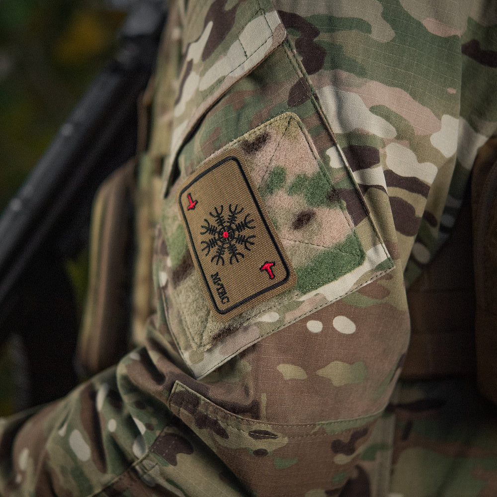 M-Tac patch karta Hjälm av skräck (brodyr)
