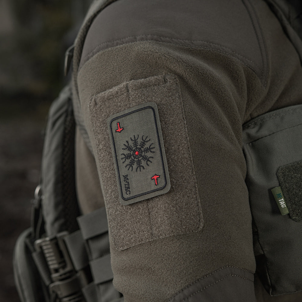 M-Tac patch karta Hjälm av skräck (brodyr)