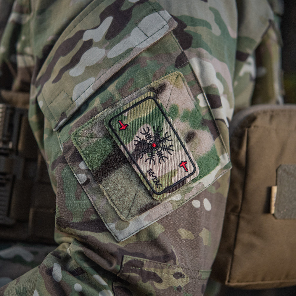 M-Tac patch karta Hjälm av skräck (brodyr)