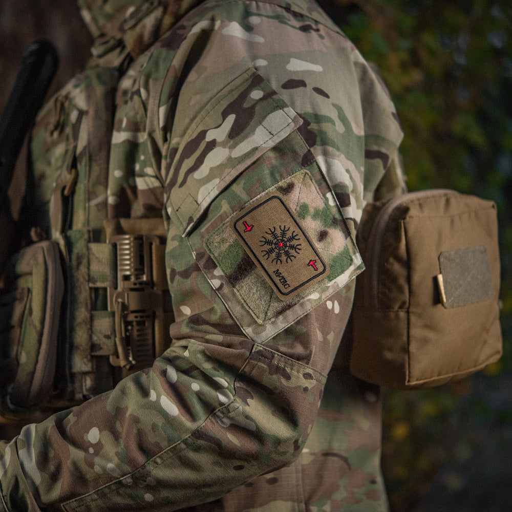 M-Tac patch karta Hjälm av skräck (brodyr)