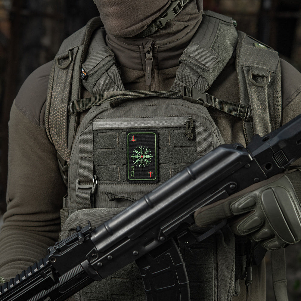 M-Tac patchkarta Hjälm av skräck (brodyr)