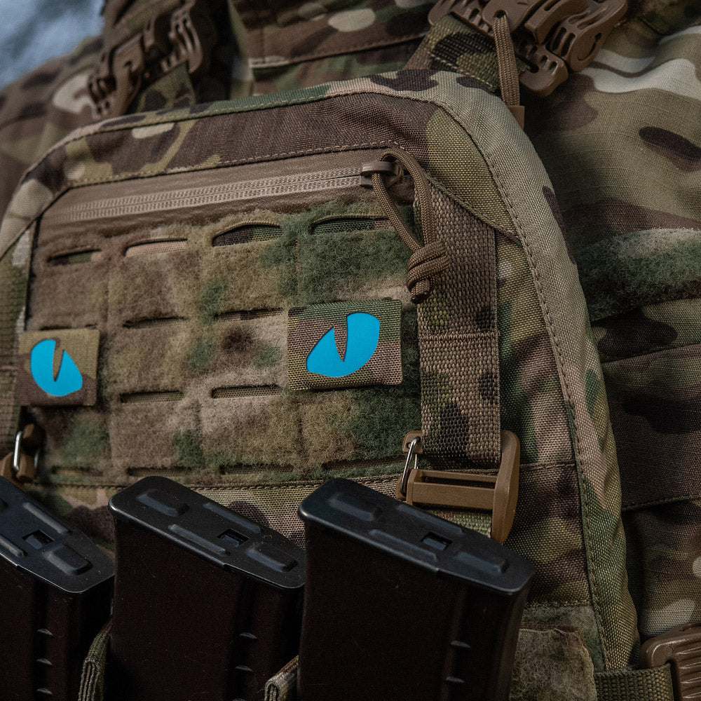 M-Tac patch Tiger Eyes Laser Cut (par) Ranger Green/Blue/GID
