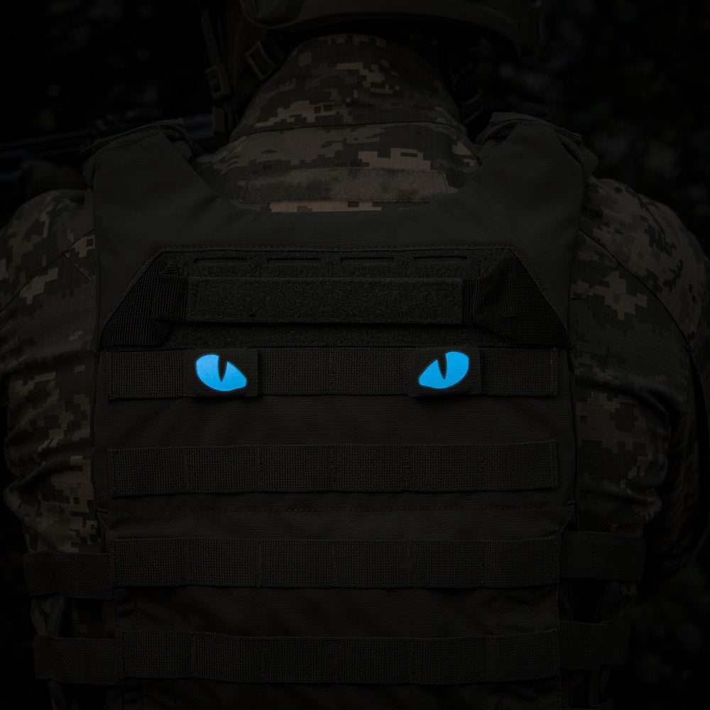 M-Tac patch Tiger Eyes Laser Cut (par) Ranger Green/Blue/GID