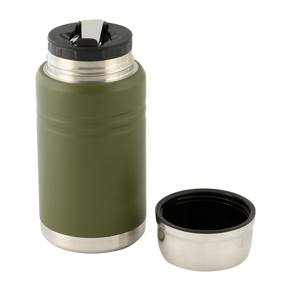 M-Tac Stainless 750 ml Thermos with folding spoon Olive