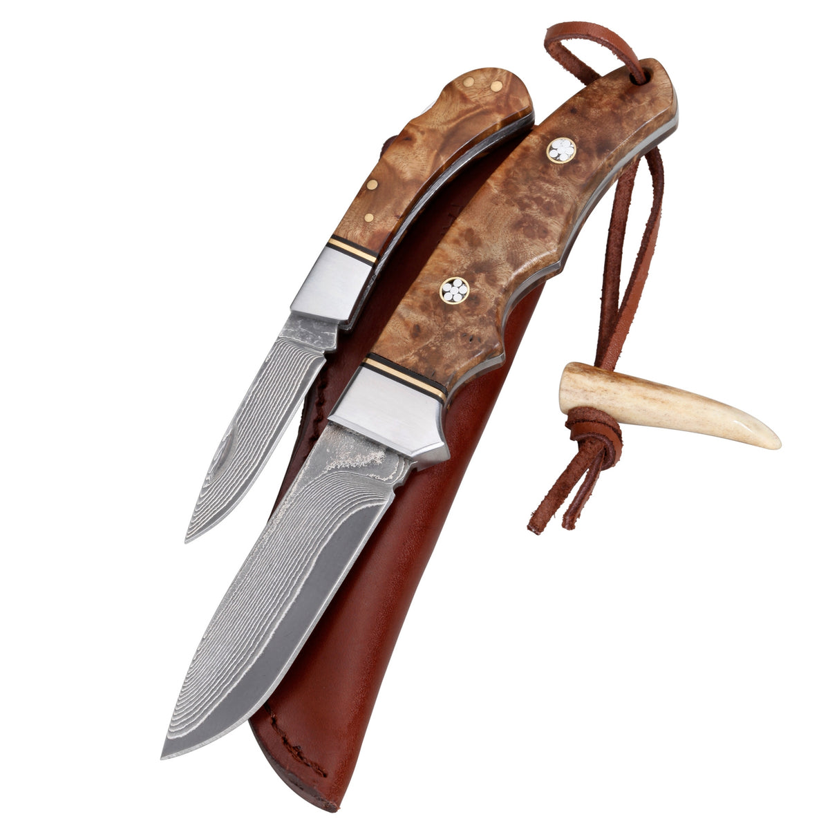 Parforce - Knivsæt i damaskusnøddetræ