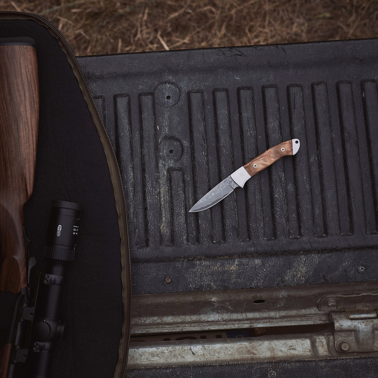 Parforce - Damaskus/rodtræskniv